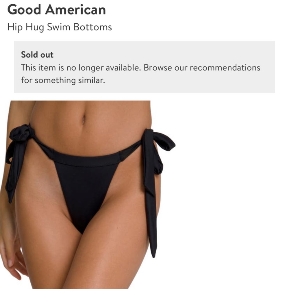 Good American hip hug swim bottoms NEW